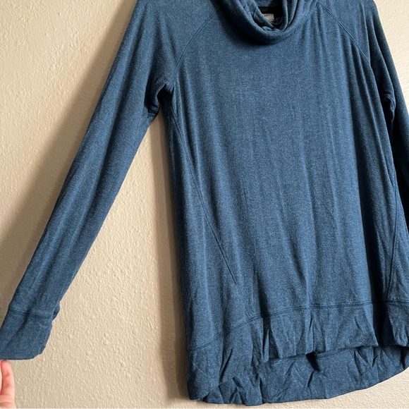 Lou & Grey Cowel Neck Long Sleeve Top Blue Women's Size Small Comfort Loungewear - Picture 3 of 4